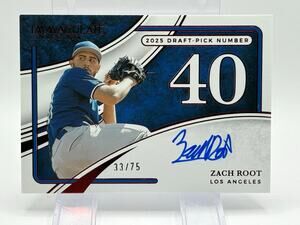 2026 Panini Immaculate Zach Root Draft Number Red Foil On Card Auto /75 Dodgers